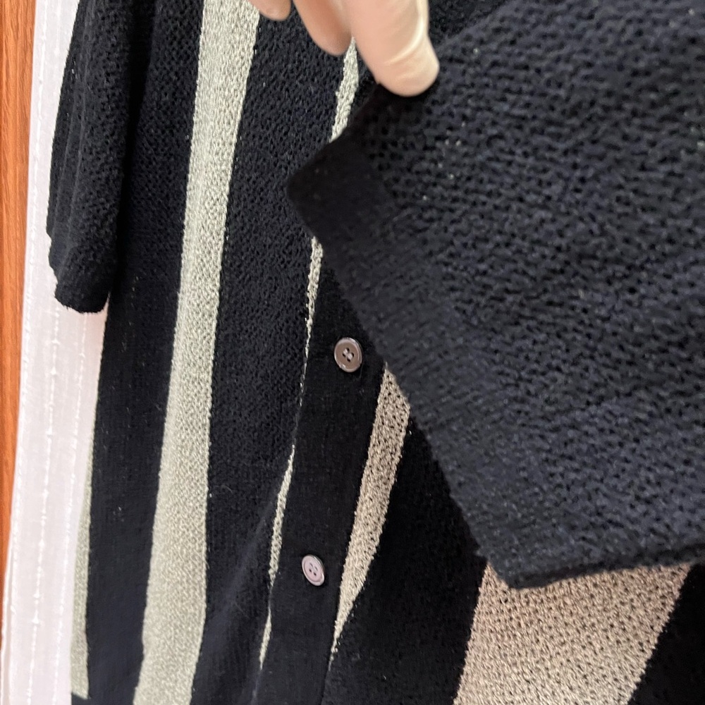 Todd Snyder Men's Black Cropped Boucle Sweater Polo Size L - Picture 8 of 9